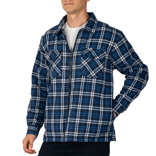 Alpine Swiss Mens Felix Fleece Lined Flannel Jacket Heavyweight